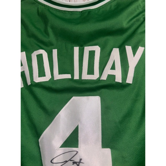 Boston Celtics Jrue Holiday #4,  Signed Jersey W/ Authentic Autograph, X-Large - Picture 5 of 6